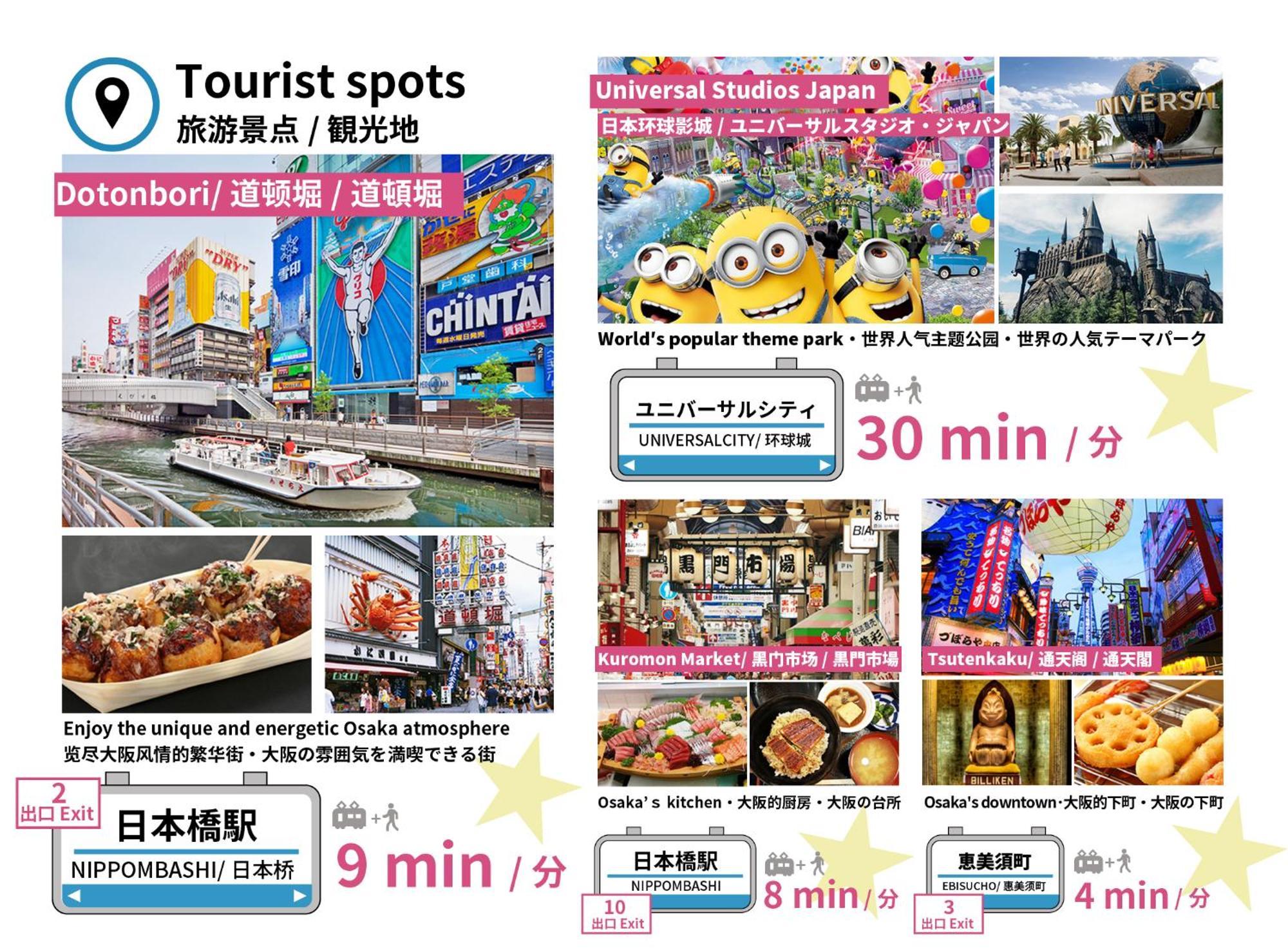 Bijou Suites Naniwa Osaka Zewnętrze zdjęcie